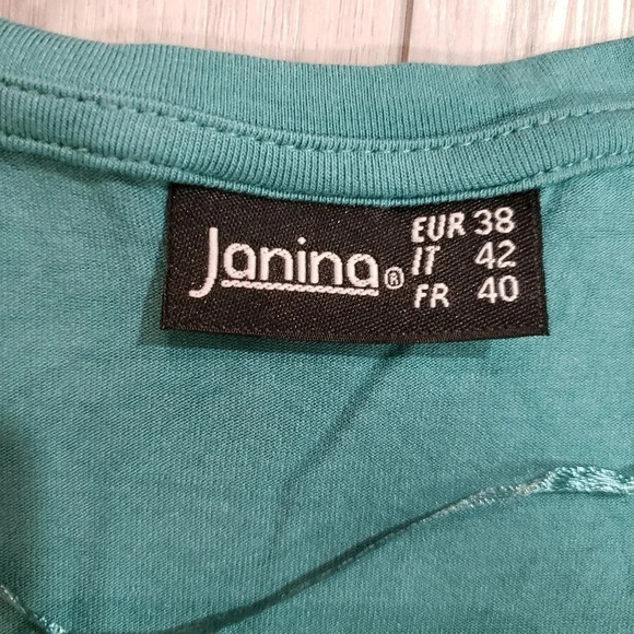 Janina Womans Green Short Sleeved Draw string Midi Dress EUR-38 - Picture 2 of 5